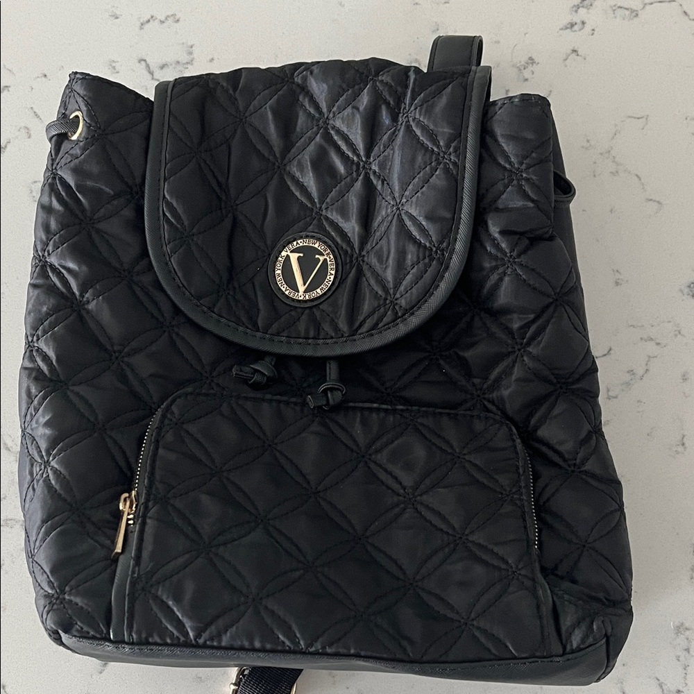 Vera Quilted Black Backpack